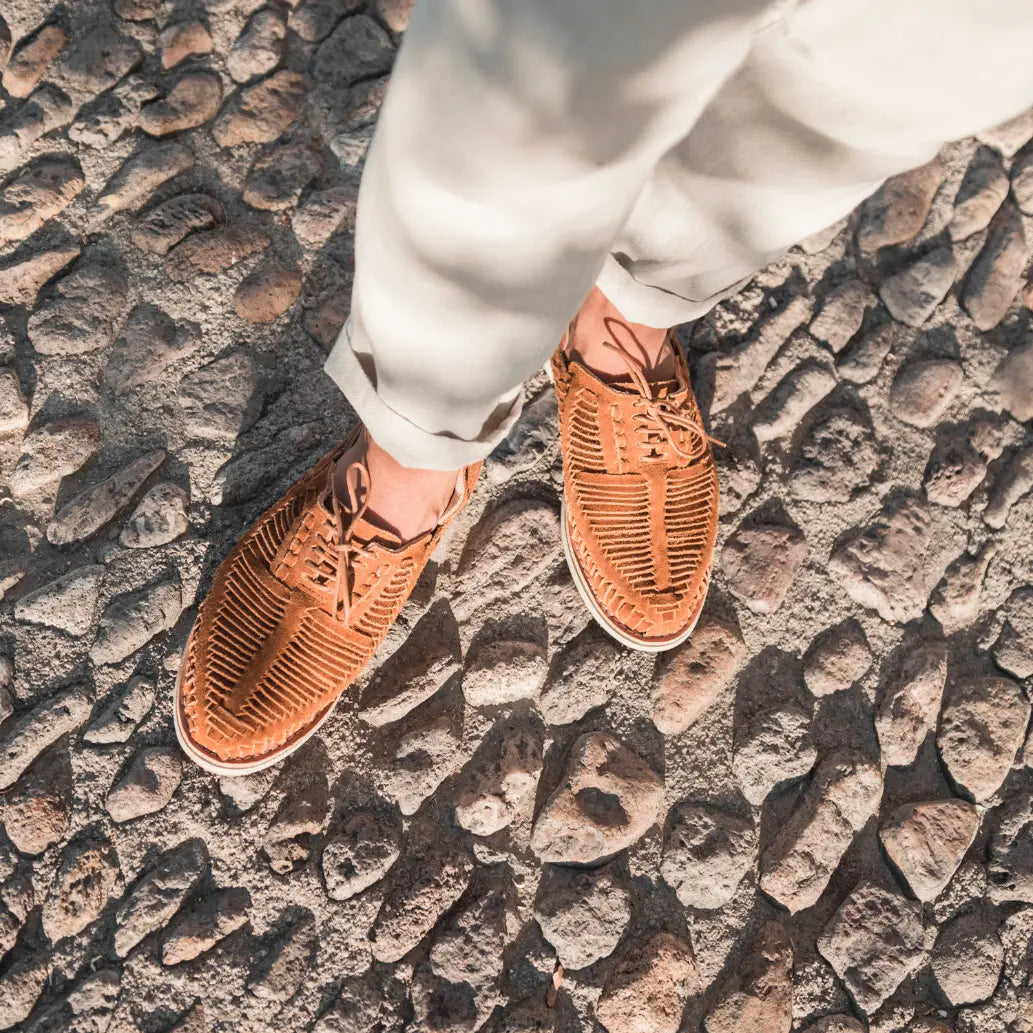 Autentico Suede Caramel - Derbies homme Mapache