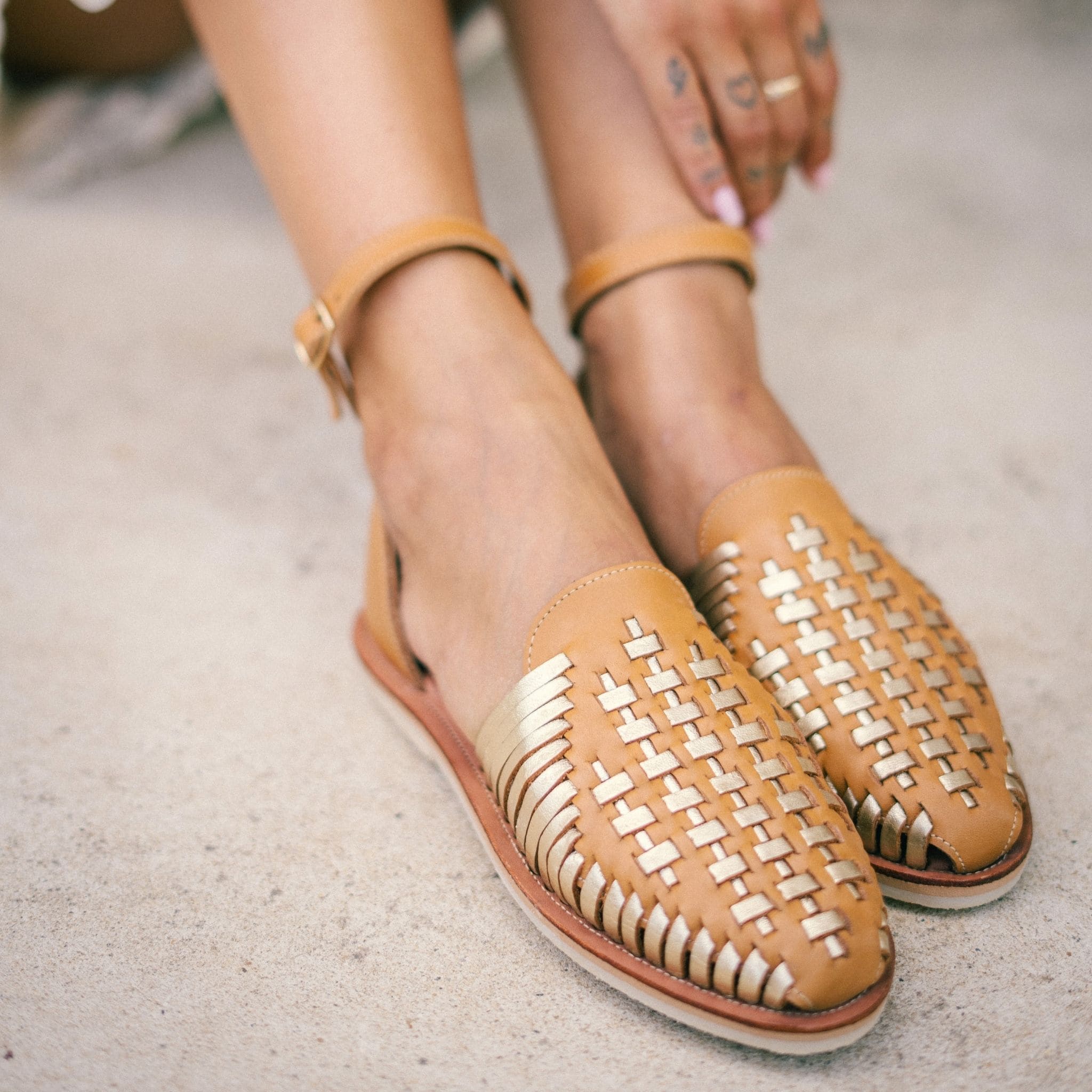 Camila Camel Champagne - Huarache Mapache