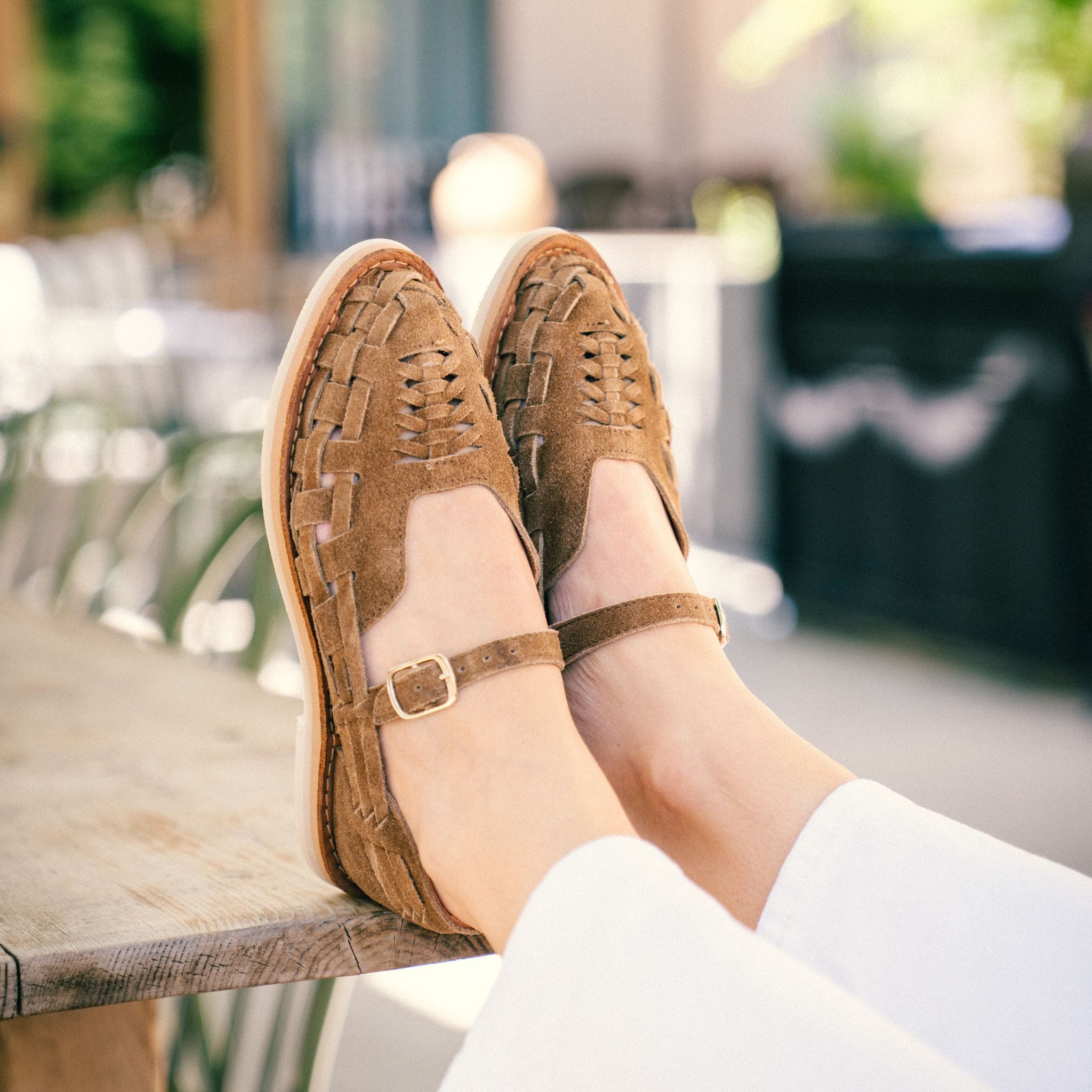GABY SUEDE MOKA - HUARACHES FEMME
