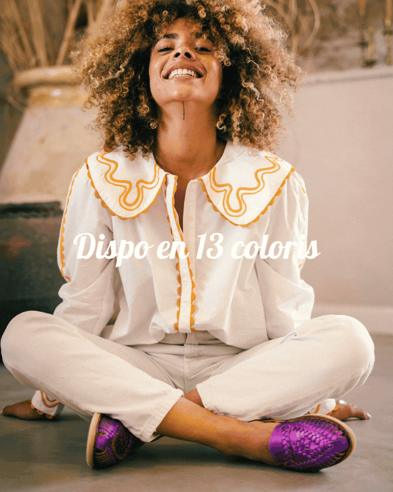 La Alegre, huarache en cuir bovin et crêpe beige