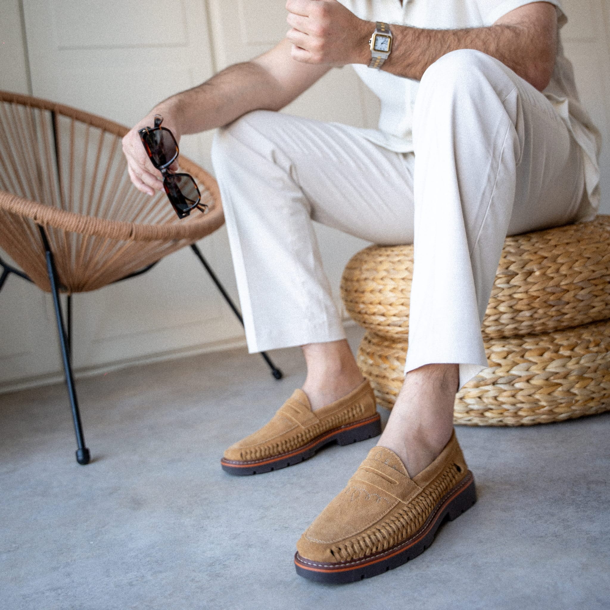 ERNESTO SUEDE MIEL - MOCASSIN HOMME MAPACHE