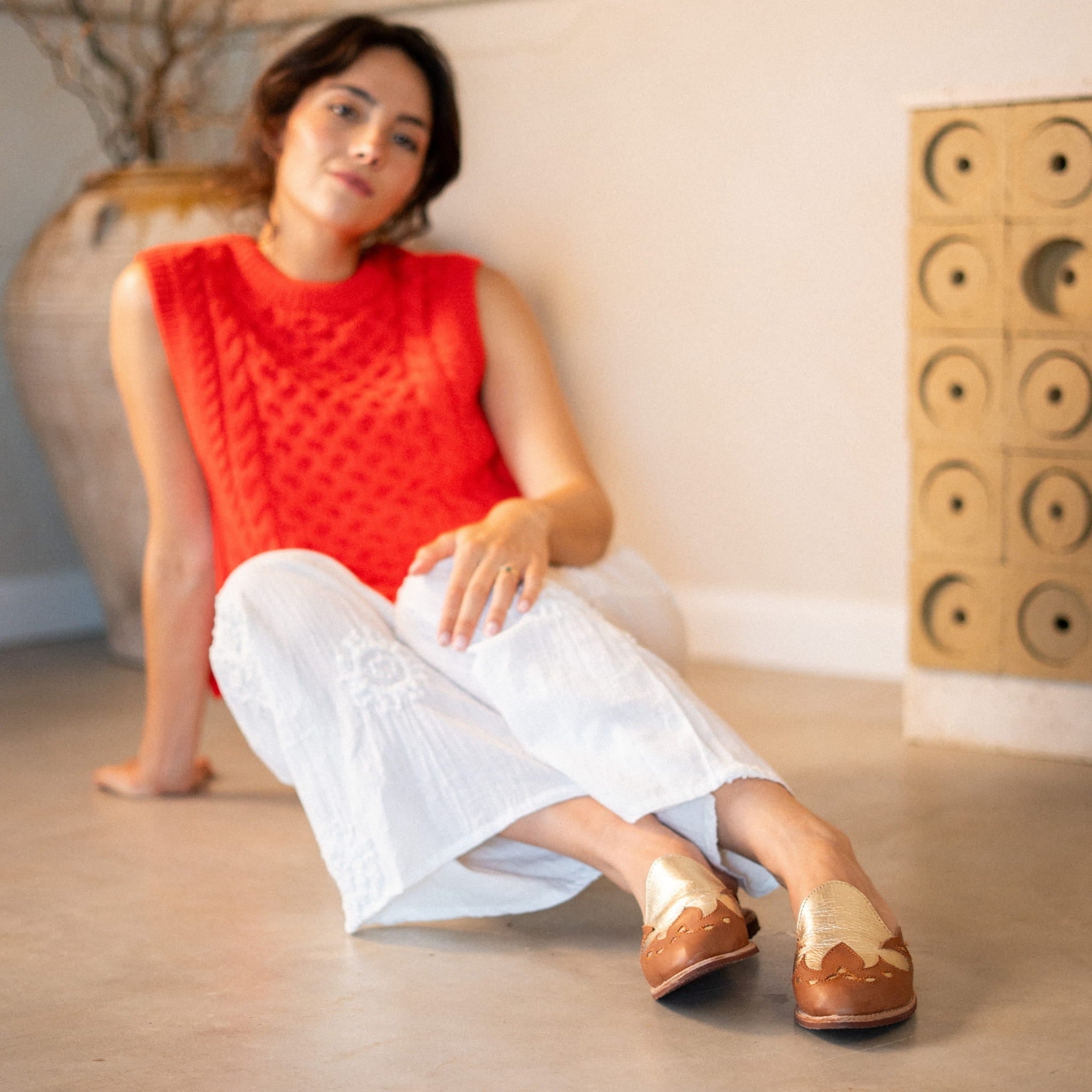 SANTIAGO NOISETTE CHAMPAGNE - MULE FEMME MAPACHE