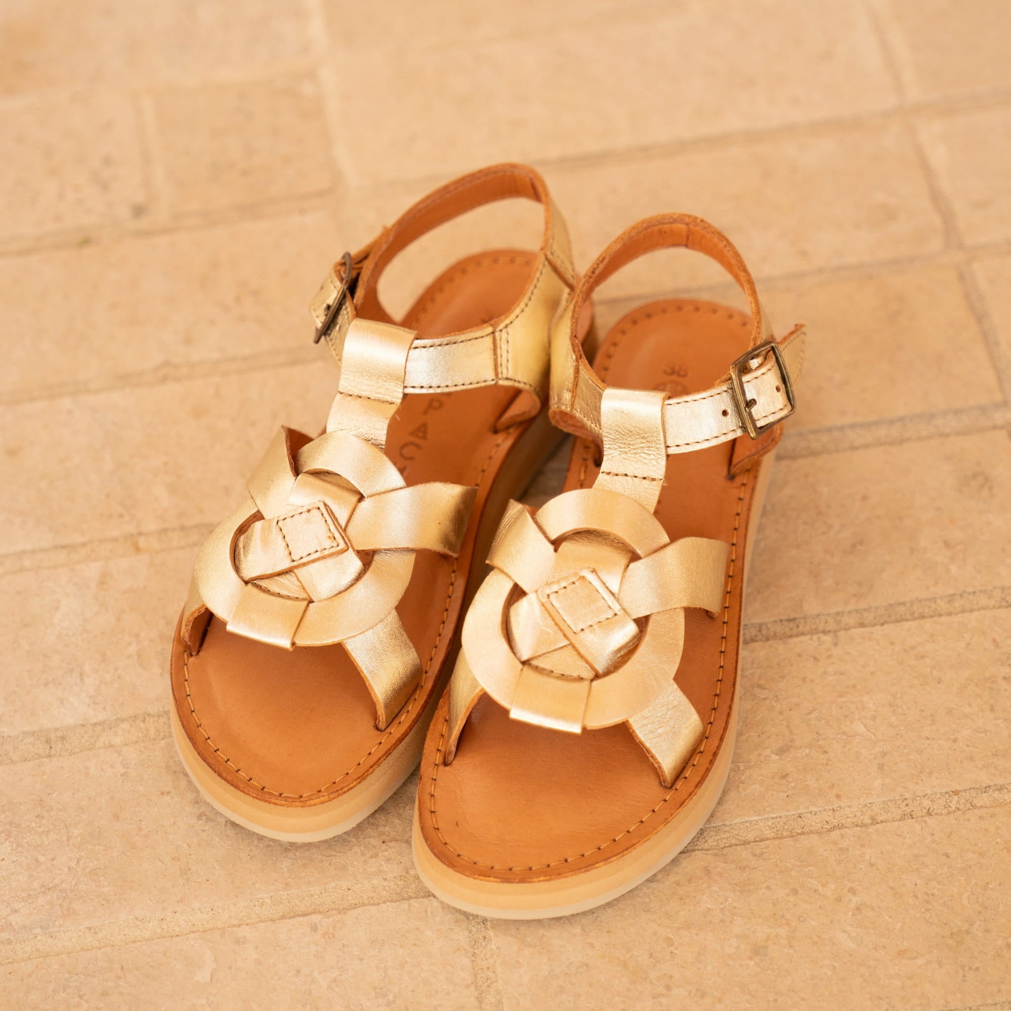 TULUM CHAMPAGNE - SANDALE FEMME MAPACHE