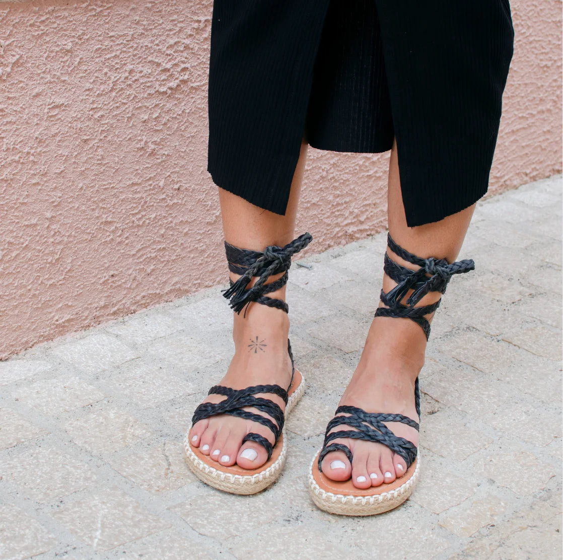 Ola Noir - Sandale Mapache