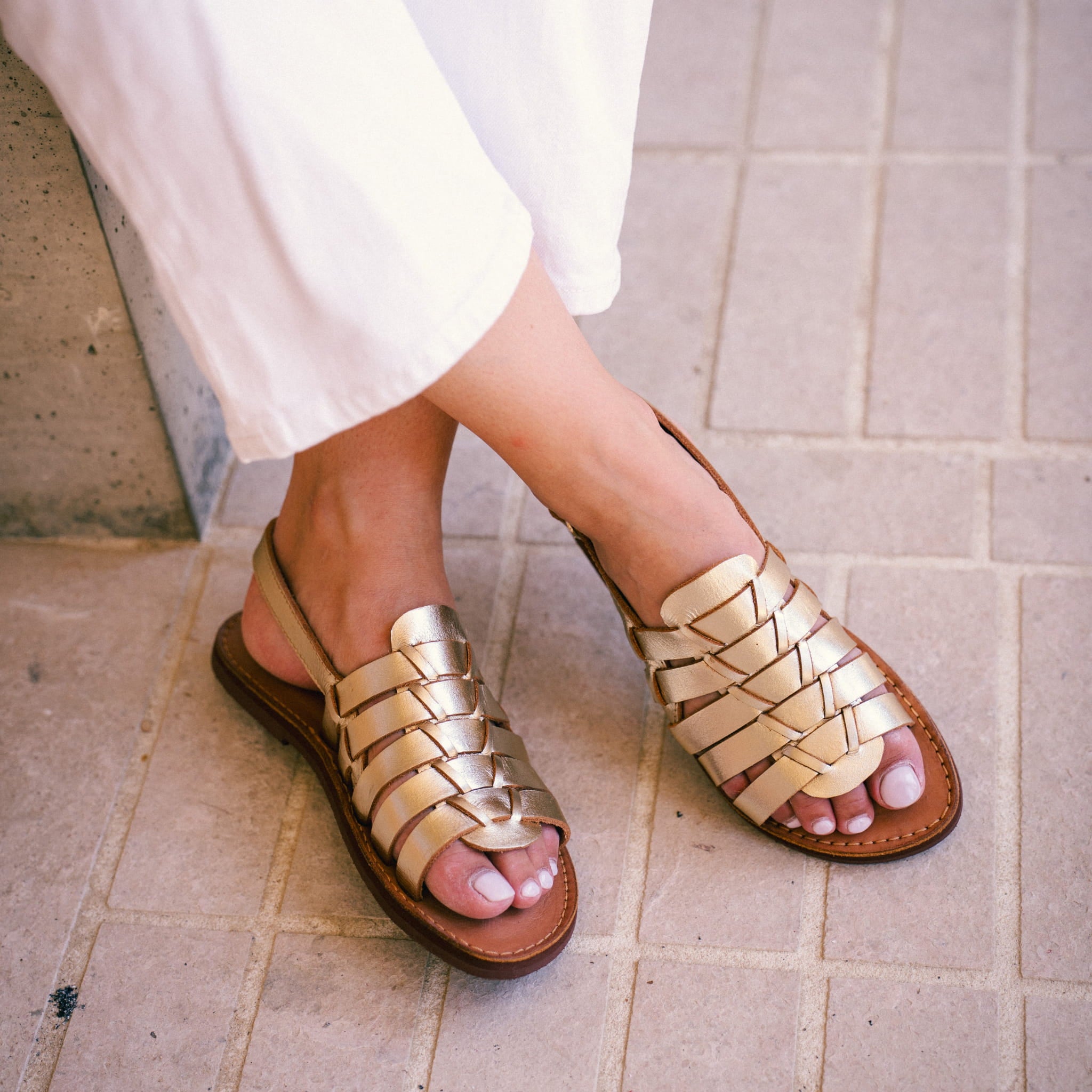 CALI CHAMPAGNE - SANDALE FEMME MAPACHE