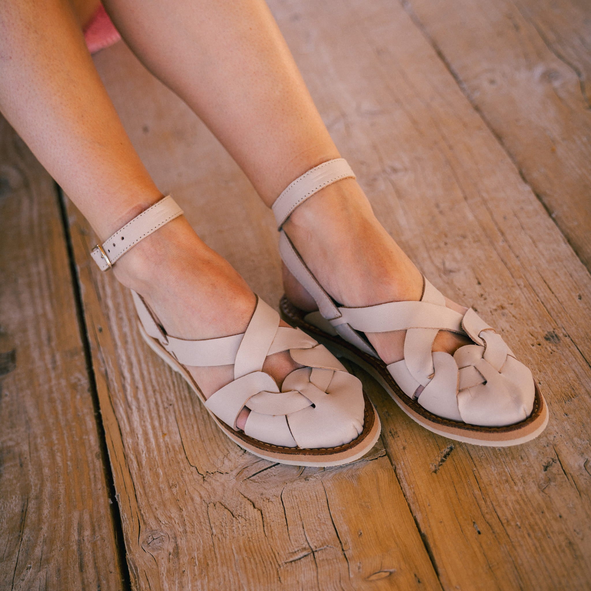 ELBA GRÈGE - SANDALE FEMME MAPACHE