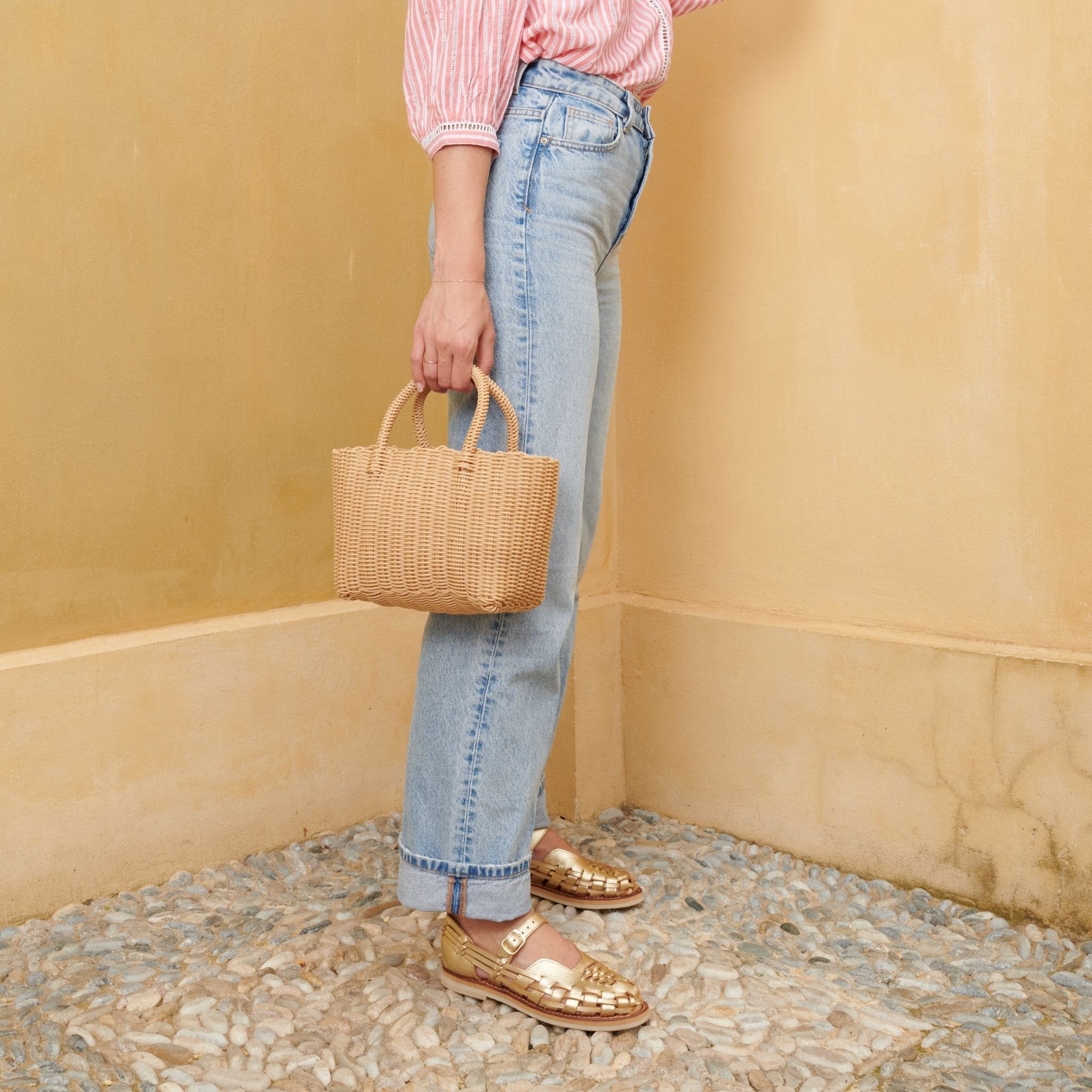 Gaby Champagne - Huarache Ballerine Mapache