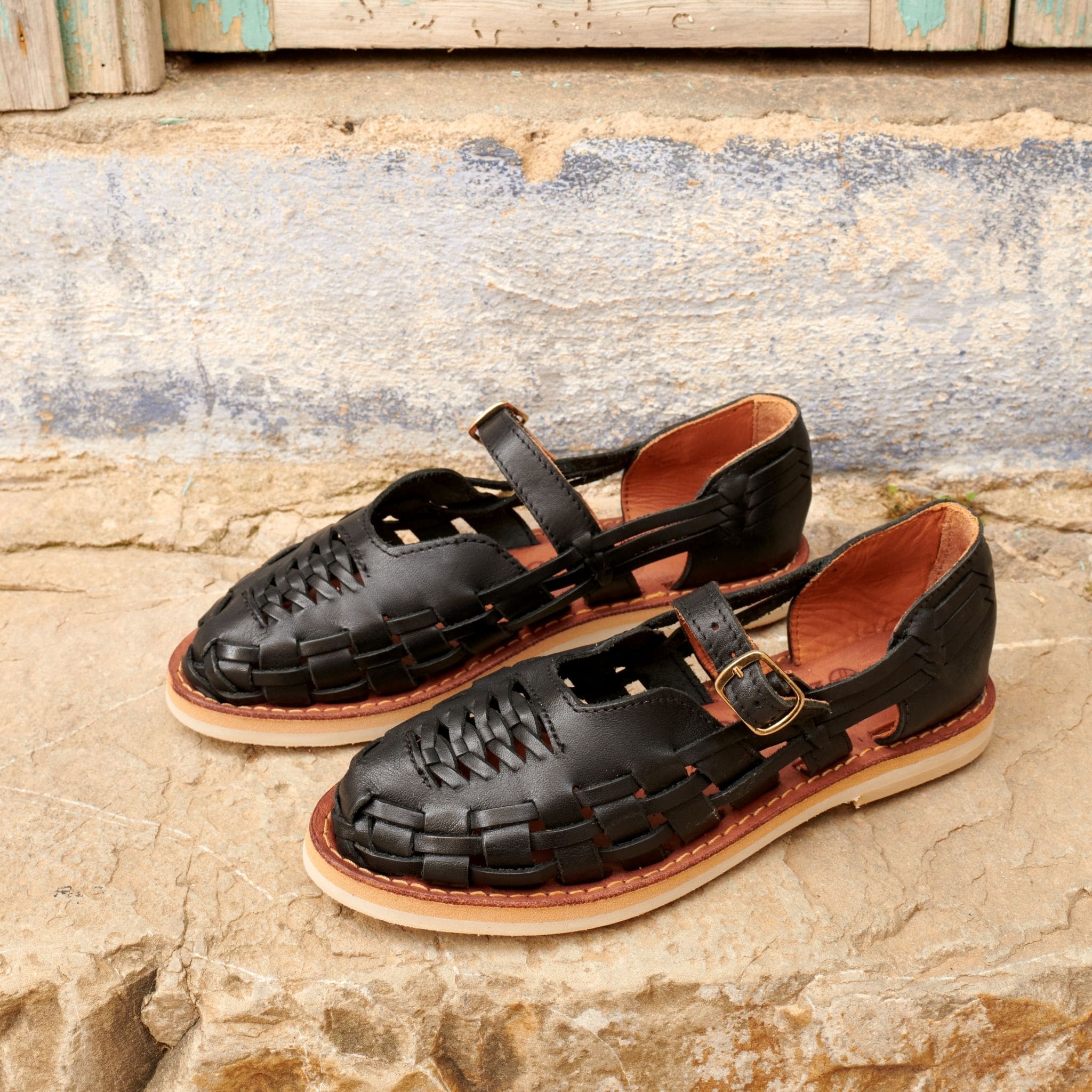 Gaby Noir - Huarache Ballerine Mapache