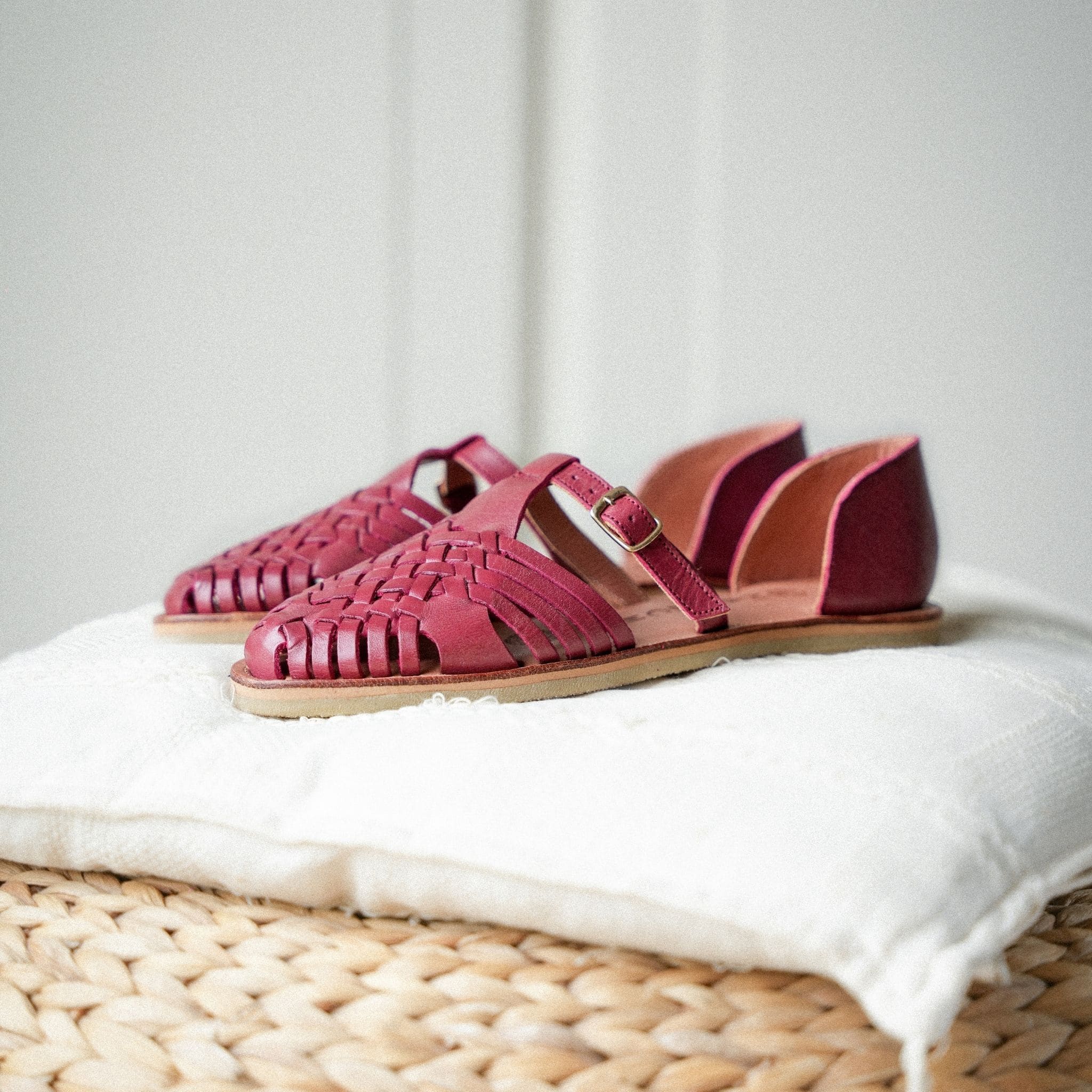 LINDA ROUGE - HUARACHE FEMME MAPACHE