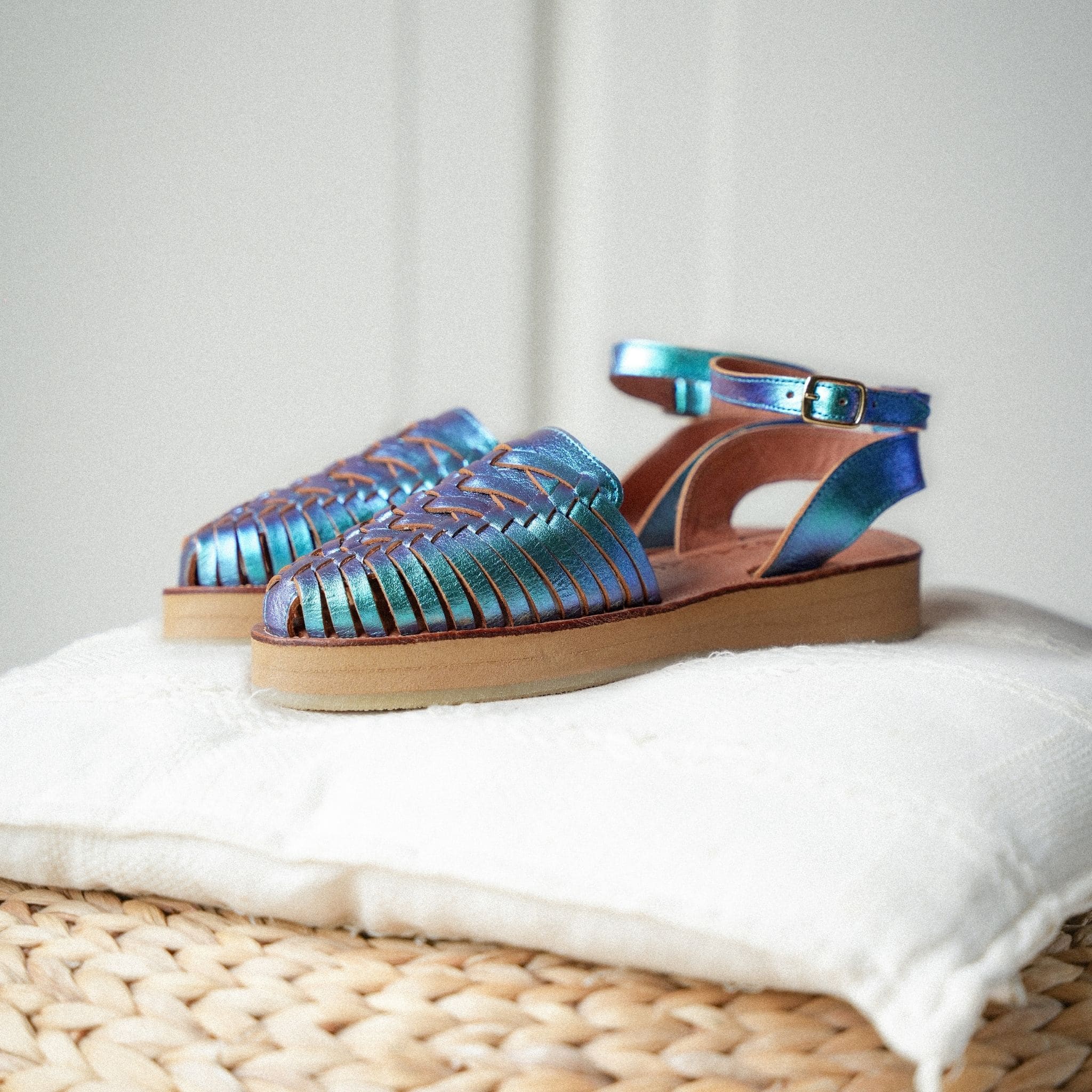 Summer braided sandals - Loma Champagne | Mapache