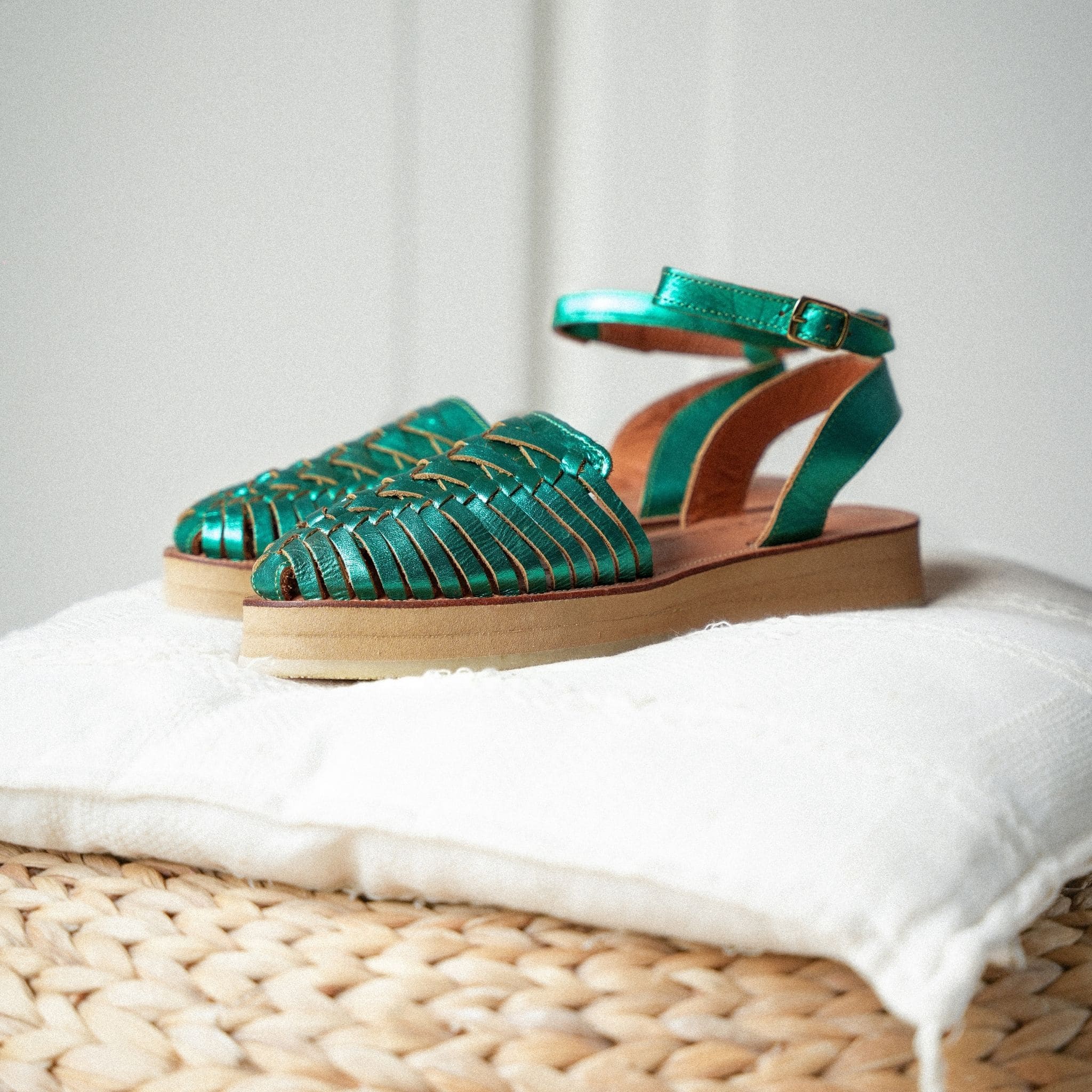 LOMA VERT ÉMERAUDE - SANDALE FEMME MAPACHE