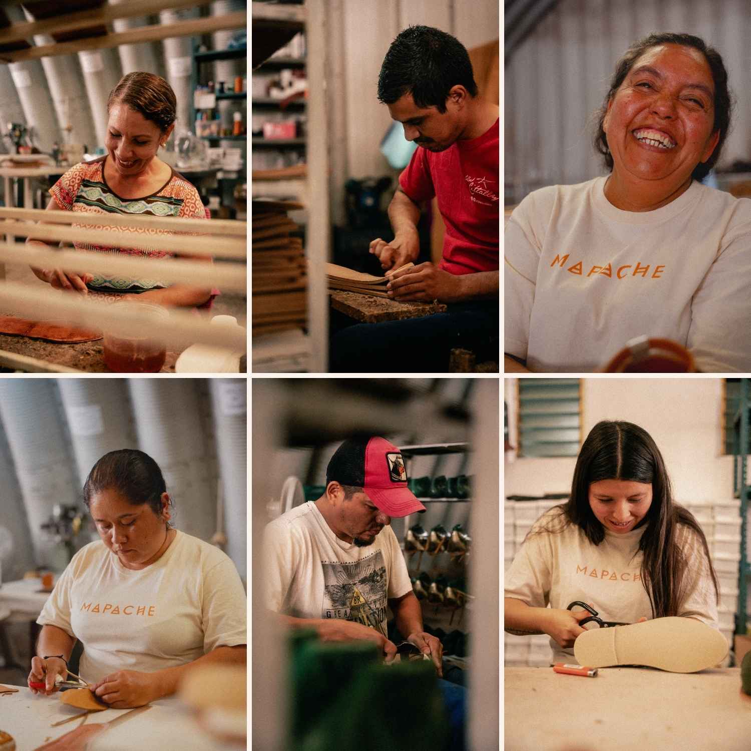 Nos artisans mexicains : Maria, Carlos, Lupita, Karla, Juan et Marisa.