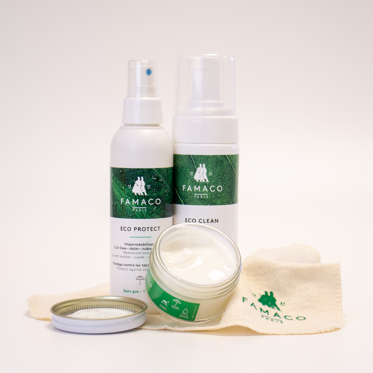 Pack Eco Entretien Soin complet pour vos chaussures en cuir Famaco
