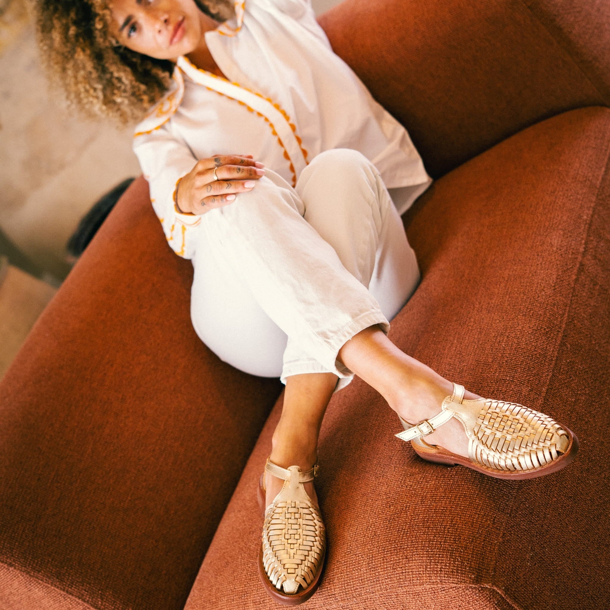 PEONIA CHAMPAGNE - HUARACHE FEMME MAPACHE