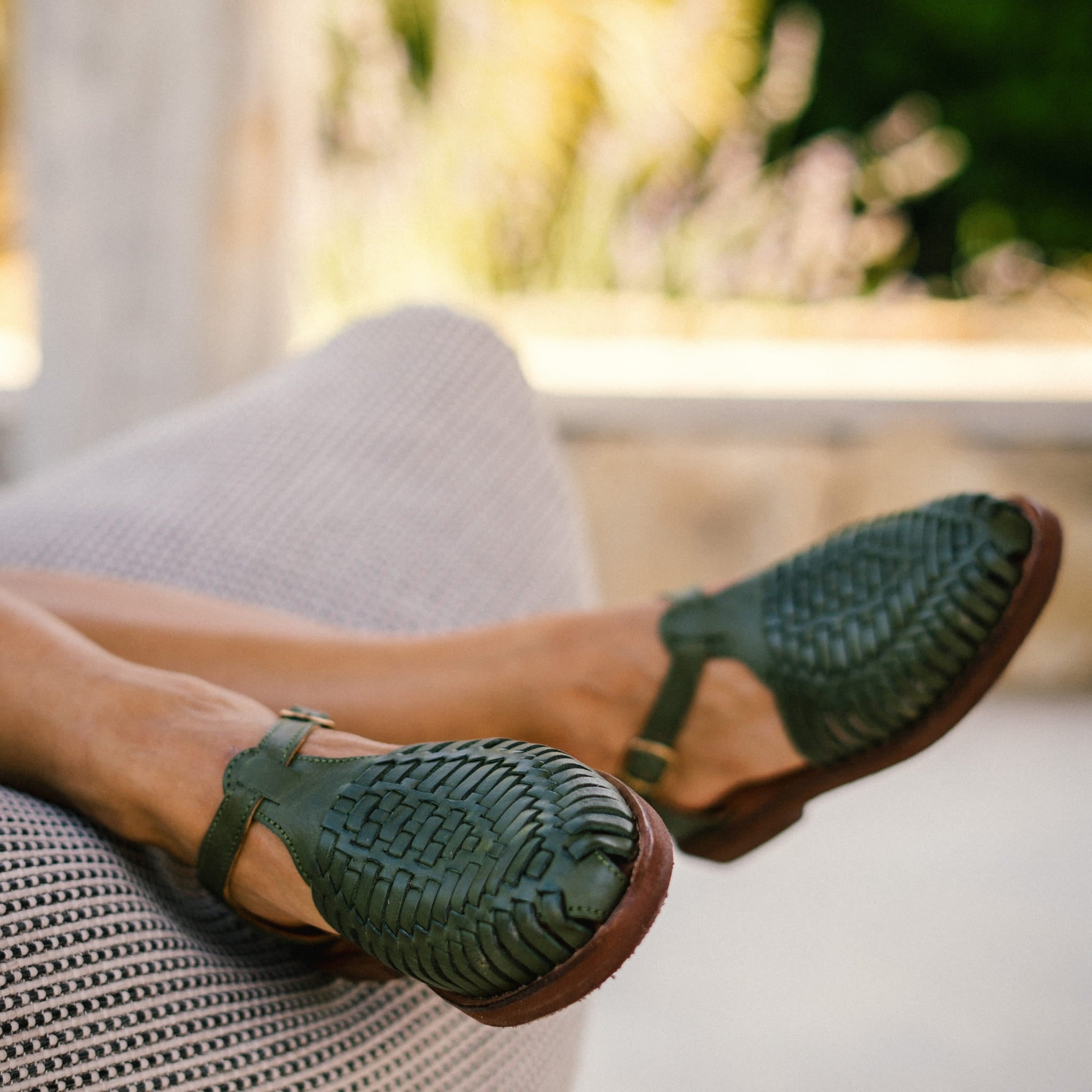 PEONIA OLIVE - HUARACHE FEMME MAPACHE