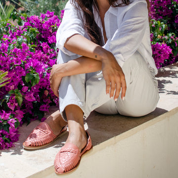 Pink huaraches baby clearance
